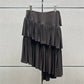 Women's skirt New low waist short skirt for summer 2025 Asymmetric slim fit cake skirt Layered pleated skirt Women's half skirt