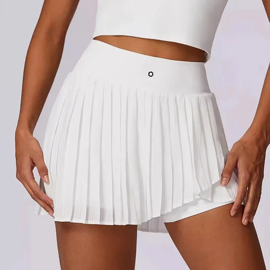 Summer women's Tennis Skirt Fashion Sports Yoga Short Skirts Breathable Comfort Pilates Black Golf Pleated Skirt Women
