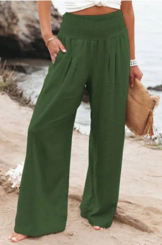 Casual pants, casual style, drawstring, distressed mid waist