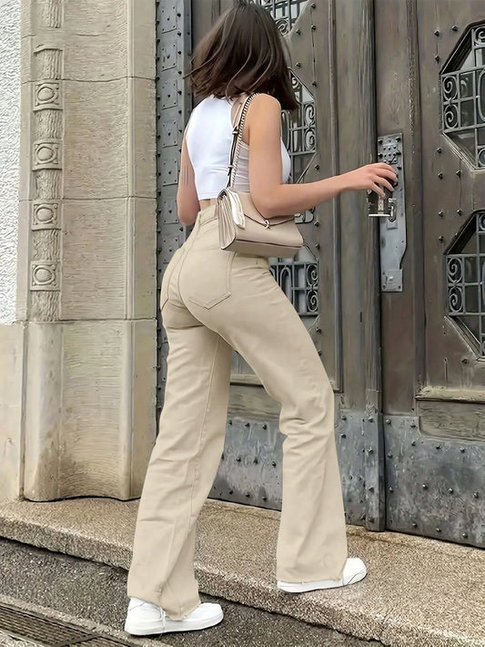 New European and American style jeans, women's comfortable casual all-match jeans.