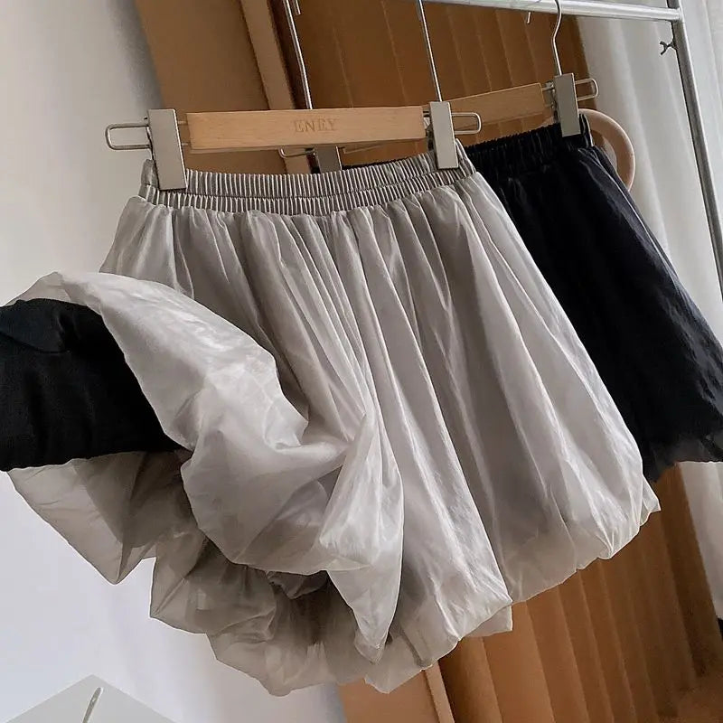 2025 Pantalones Cortos De Mujer Summer Shorts for Women New Bottoms High Waist Solid Casual Short Mujer Chiffon Wide Leg Pants
