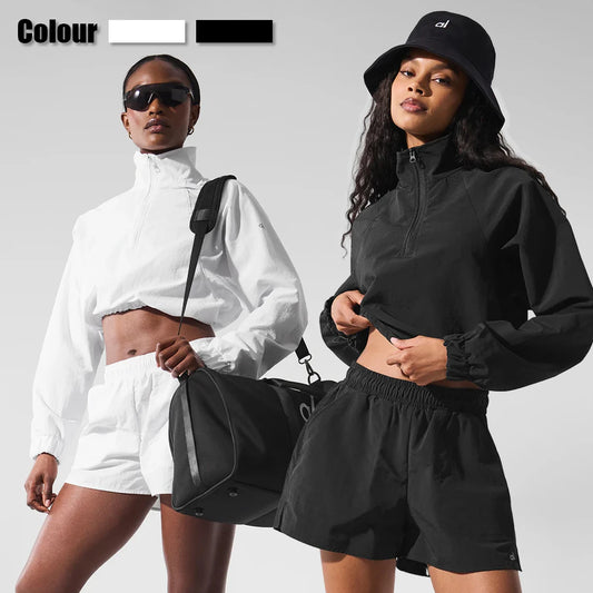 AL Jackets For Women Quick Drying Light Thin Full Zip Jacket Comfortable Outdoor Sport Fitness Loose Jogging Casual Sport Coat