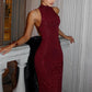 Tossy Glitter Sleeveless Slim Long Dress Women's Sexy Elegant Shiny Party Dress Gown High Waist Spring 2025 Fashion Maxi Dress