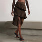 Women's skirt New low waist short skirt for summer 2025 Asymmetric slim fit cake skirt Layered pleated skirt Women's half skirt