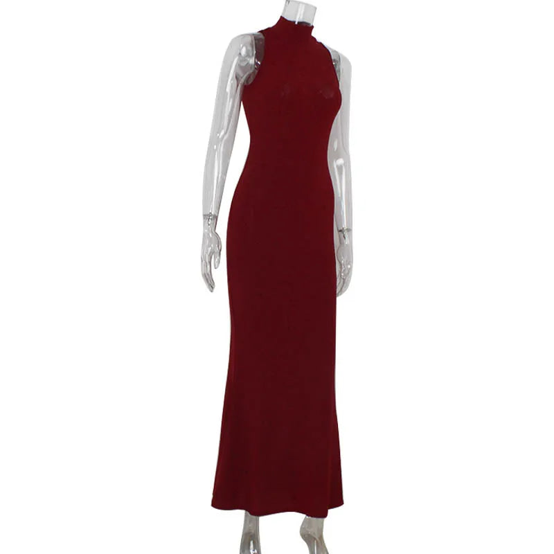 Tossy Glitter Sleeveless Slim Long Dress Women's Sexy Elegant Shiny Party Dress Gown High Waist Spring 2025 Fashion Maxi Dress